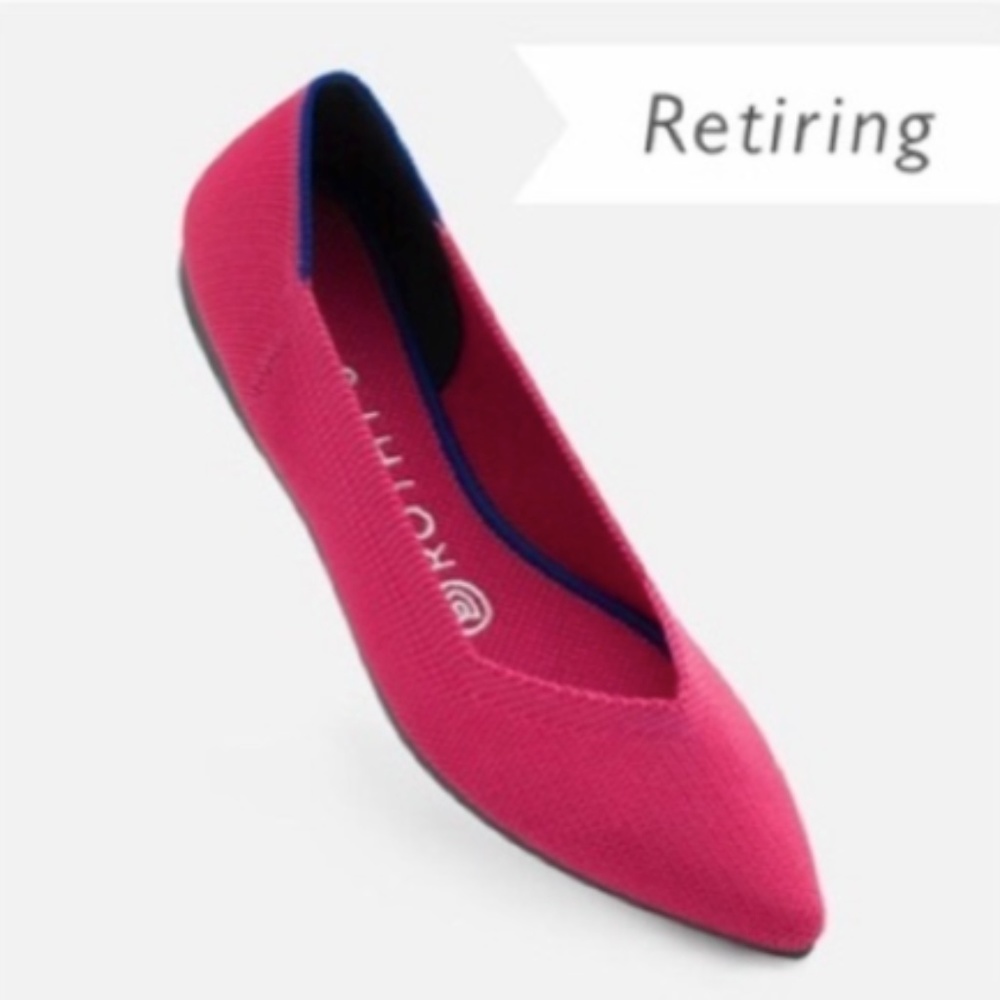 Rothy's Hot Pink Pointy Flats
